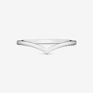 PANDORA polished wishbone ring, siver 7, silver 925